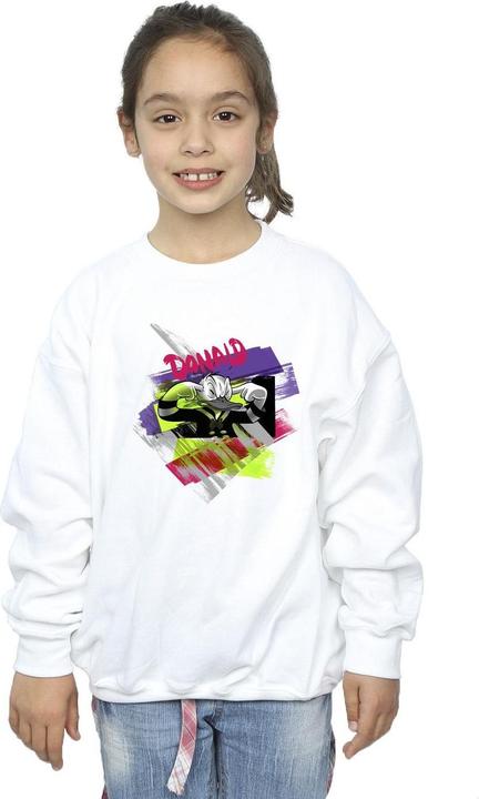 Actual product image Disney Girls Donald Duck Ear Plug Bright Sweatshirt (128)