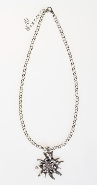 Produktbild Jenni Hemden Kette mit Kristall Edelweiss (Versilbert, Kette mit Swarovski, Silber mit Kristall, Kristall)