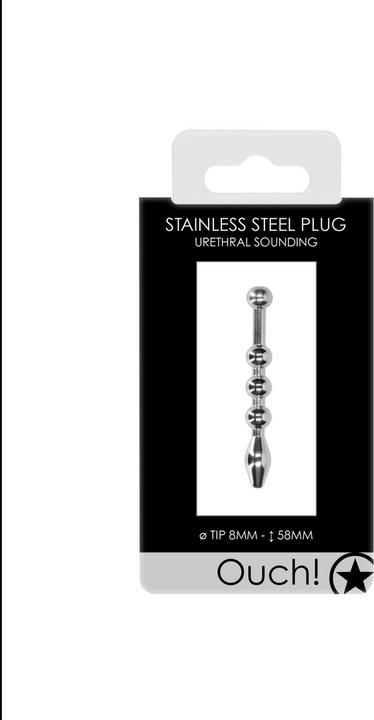 Produktbild Ouch! Urethral Sounding - Metal Plug - 8mm