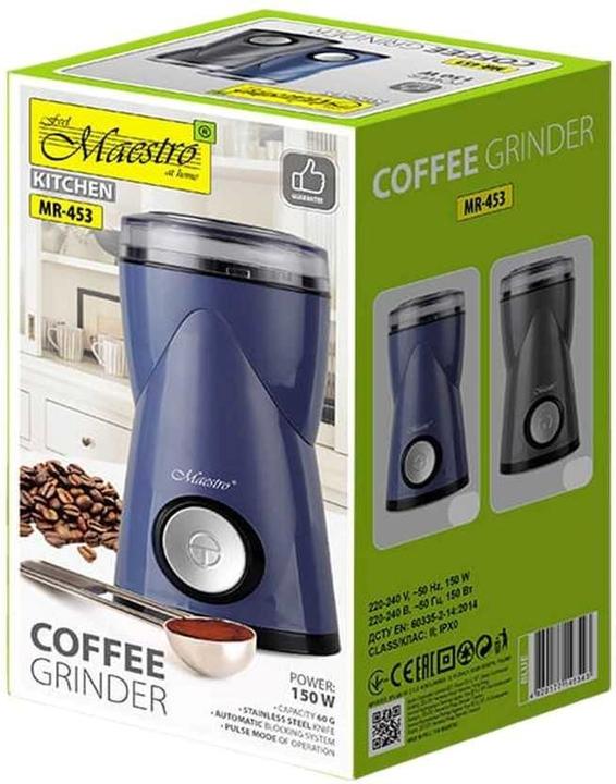 Immagine prodotto Feel-Maestro MR-453-BLUE Macinacaffè Macinacaffè