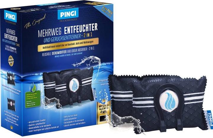 Produktbild Pingi Mehrweg-Entfeuchter mit Indikator, 2er Set, 2 x 150 g