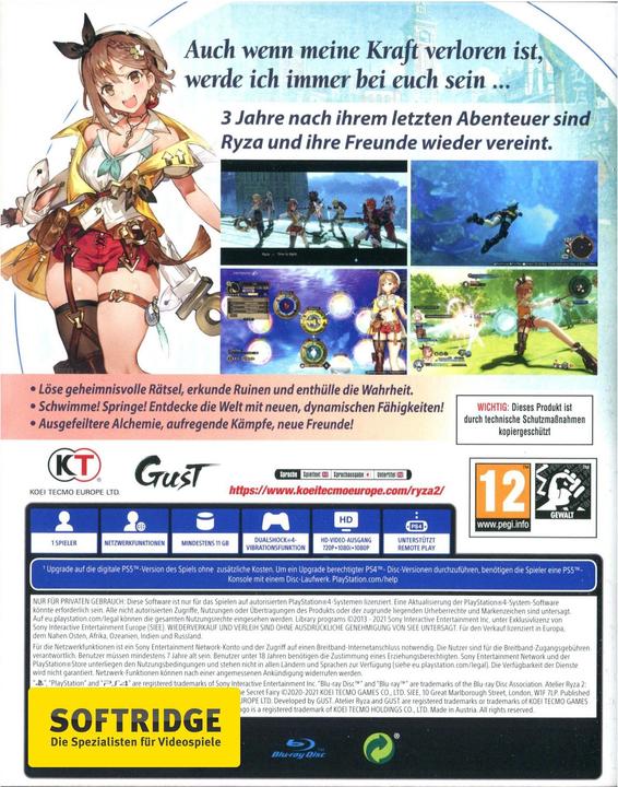 Produktbild Koei Tecmo Atelier Ryza 2: Lost Legends & the Secret Fairy (PS4, EN)