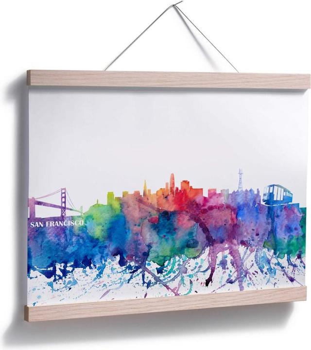Immagine prodotto Trenddeko San Francisco Skyline ad acquerello (120 x 100 cm)