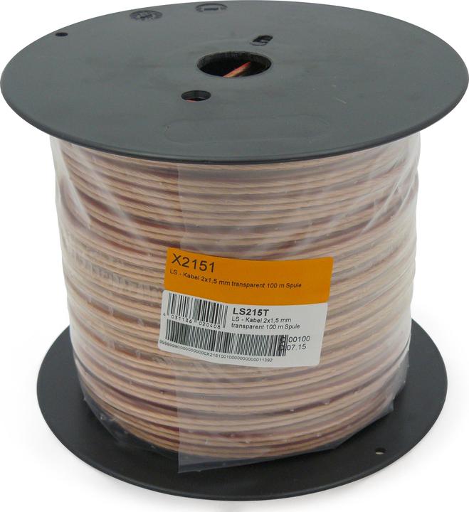 Televes LS - Cavo 2x1,5 mm trasparente da 100 m LS215T (Cavi antenna)