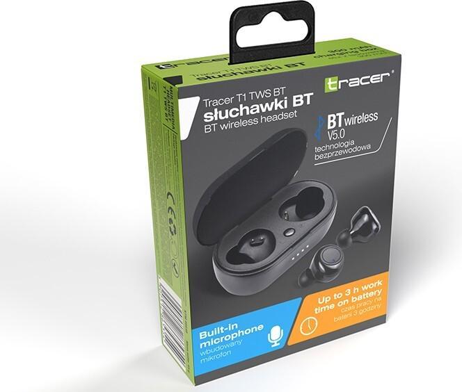 Immagine prodotto Tracer TRASLU46648 cuffie/ auricolari Wireless In-ear Chiamate/Musica Bluetooth Nero (3 h, Senza fili)