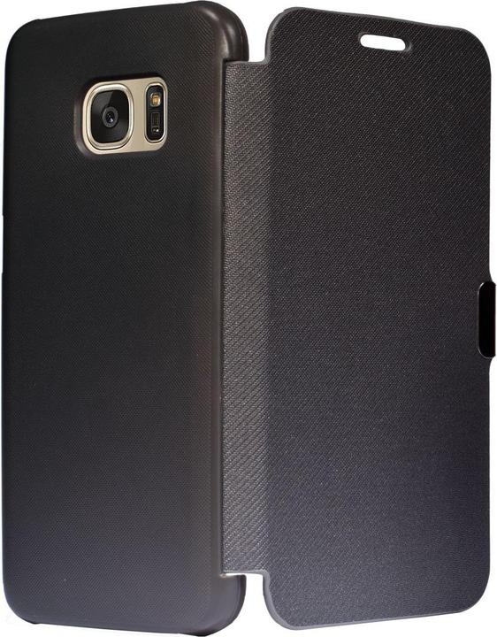 Produktbild König Design Flip Cover Schutzhülle Slim Case Handyhülle Bookstyle für Samsung Galaxy S7 Grau (Samsung Galaxy S7)