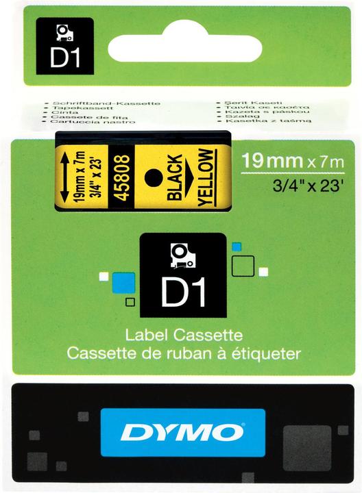 Produktbild Dymo S0720880 Standardband (1.90 cm, Schwarz, Gelb)