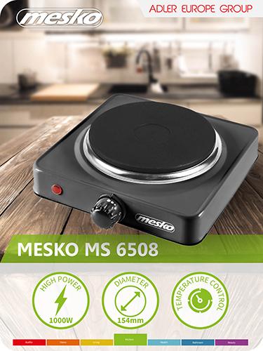 Actual product image Mesko MS 6508 Kochfeld Arbeitsplatte Versiegelte Platte 1 Zone(n)