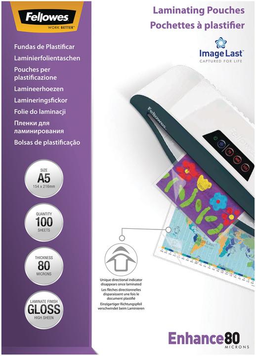 Produktbild Fellowes Enhance 80 (A5, 100 Stück, 80 µm)