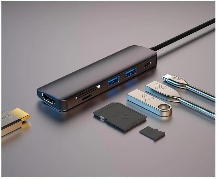 Actual product image 4smarts 6in1 Hub with DeX function (USB-C, 6 Ports)