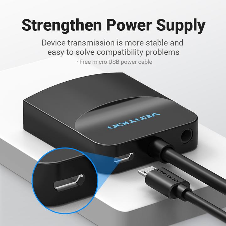 Image du produit Vention Câble convertisseur VGA vers HDMI (Adaptateur jack)