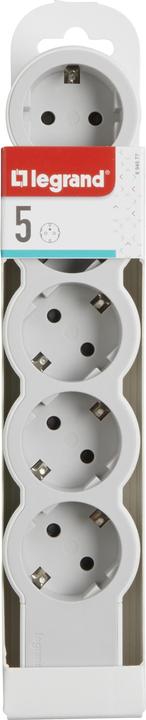 Actual product image Legrand Flat socket strip 5x socket, without cable Cable white-grey 694577 (5 x, CEE, CEE 7/3)