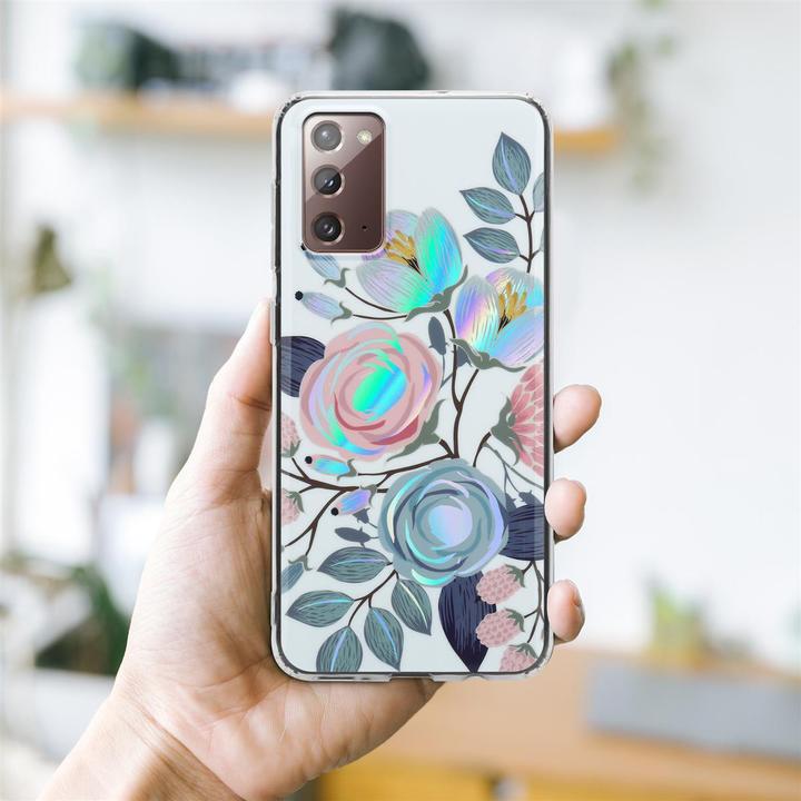 Produktbild Cadorabo IMD TPU Bunte Blumen & Blätter Cover (Samsung Galaxy Note 20)
