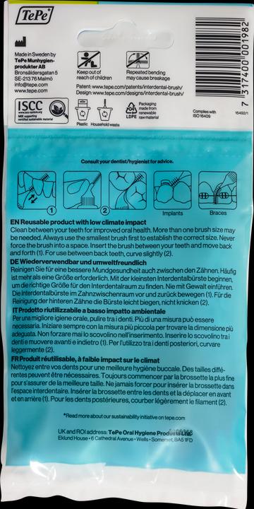 Produktbild TePe Interdentalbürsten Original Mixed Pack ISO 0-7 (8 x, 1.30 mm)