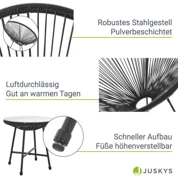 Immagine prodotto Juskys Set di mobili da balcone Ostana (45 cm)