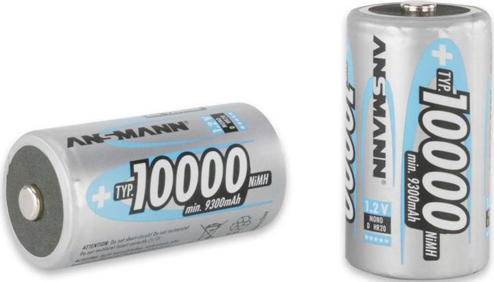 Ansmann Batterie D - NiMH - (wiederaufladbar) (1 Stk., D, 10000 mAh)