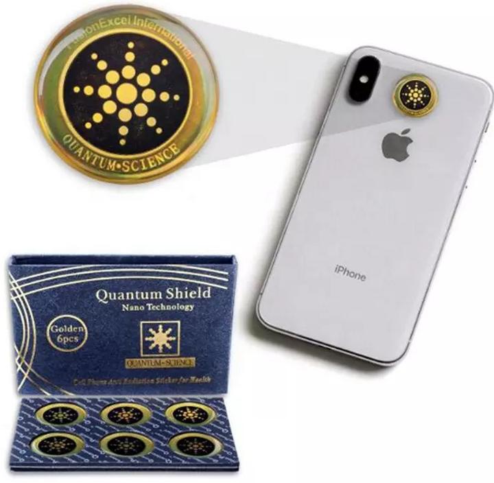 PhoneLook Set aus 6 Pellets selbstklebender Anti-Wellen- und Anti-Strahlen-Patch für das Telefon