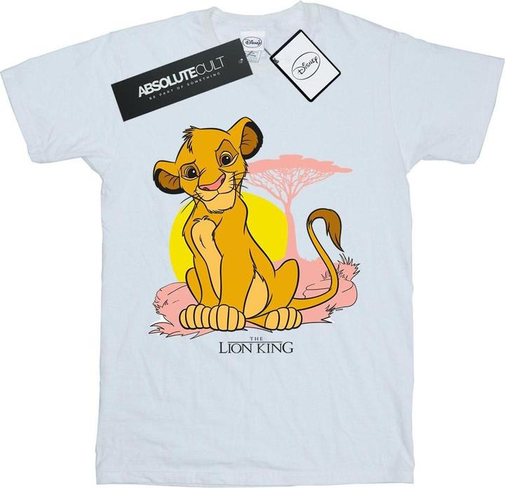 Actual product image Disney Womens/Ladies The Lion King Simba Pastel Cotton Boyfriend T-Shirt (XL)