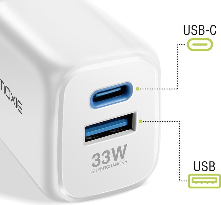 Actual product image Moxie Supercharger USB / USB-C power supply unit (33 W)