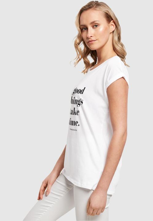 Immagine prodotto Merchcode Maglietta da donna "Le cose belle richiedono tempo" - 117487 (L)