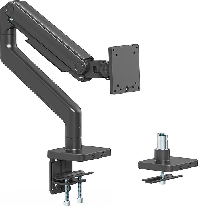 Actual product image Manhattan Desk mount with mechanical spring and particularly high load capacity for one monitor, aluminium (Table, 49")