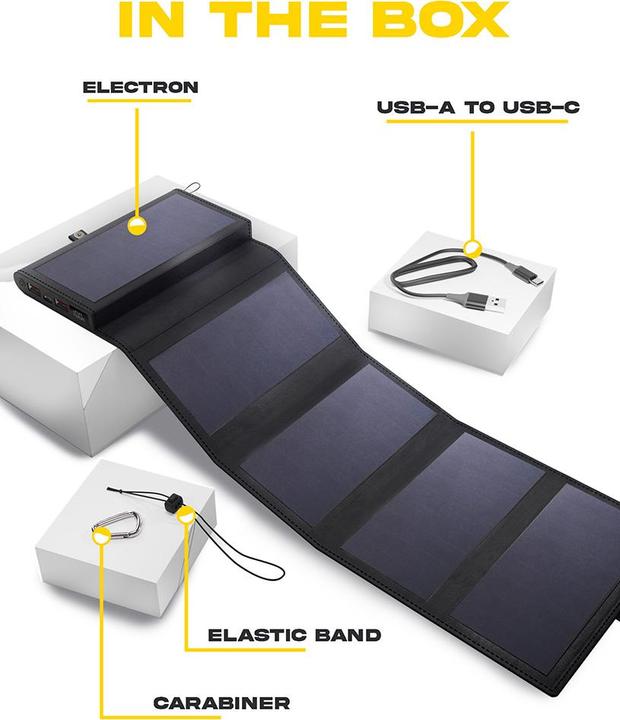Actual product image Sunslice Portable solar battery 8W "Electron" (10000 mAh, 8 W)