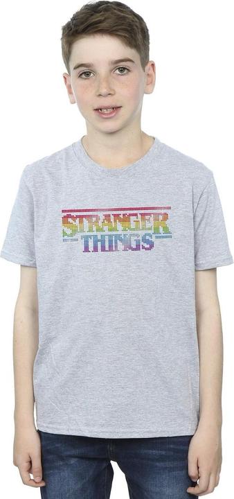 Actual product image Netflix Boys Stranger Things Rainbow Dot Logo T-Shirt (152, 158)