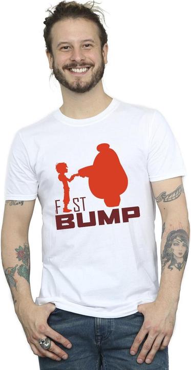 Actual product image Disney Mens Big Hero 6 Baymax Fist Bump Cutout T-Shirt (4XL)