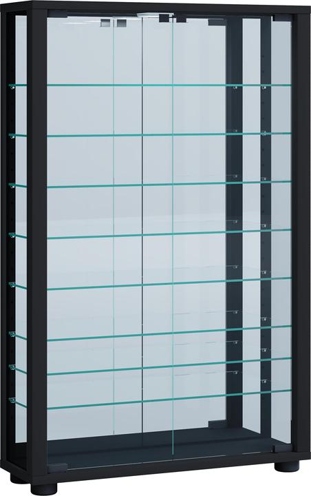 Produktbild VCM Sammelvitrine Standvitrine Glasvitrine Glasregal Vitrine Glas Schaukasten "Lumo Mini Spiegel" (59 x 18 x 91 cm)
