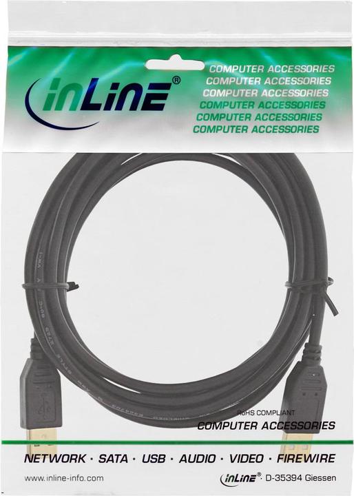 Actual product image InLine USB 2.0 cable (3 m, USB 2.0)