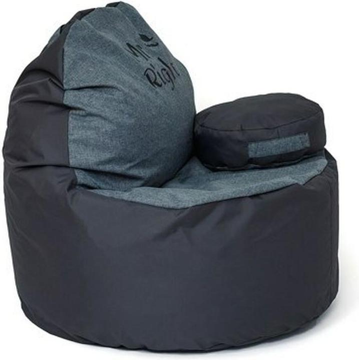 Actual product image Go Gift Sako sack pouffe coffee graphite-grey XXL 120 x 80 cm