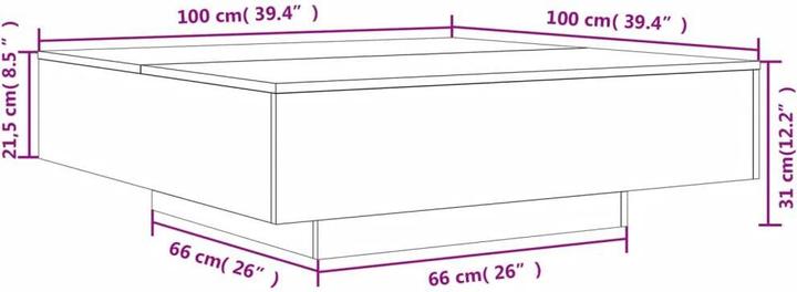 Immagine prodotto VidaXL Jasko (100 x 100 x 31 cm)