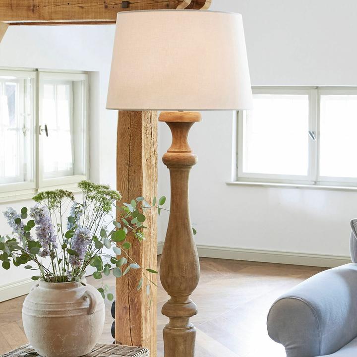 Immagine prodotto Loberon Lampada da terra Etienne marrone/bianco (E27)