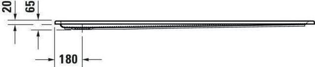 Image du produit Duravit Receveur de douche rectangulaire STARCK SLIML 1700x800x60mm blanc
