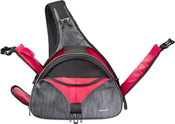 Actual product image mantona Camera Bag Triangle Grey (Camera shoulder bag, 17.76 l)