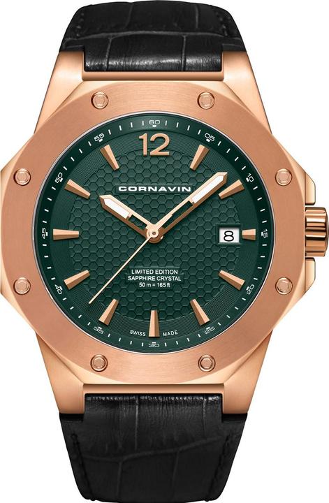 Black, Rose gold, Green