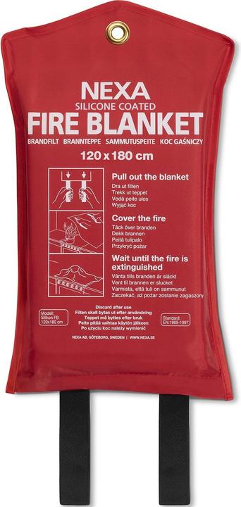 Nexa FBS-180 : couverture anti-feu enduite de silicone, 120x180cm, complies w