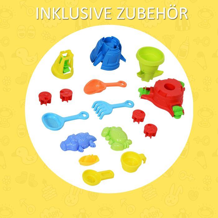 Actual product image Swisshandel24 Children's sand and water play table Outdoor play table Children's sand table with 21 accessories