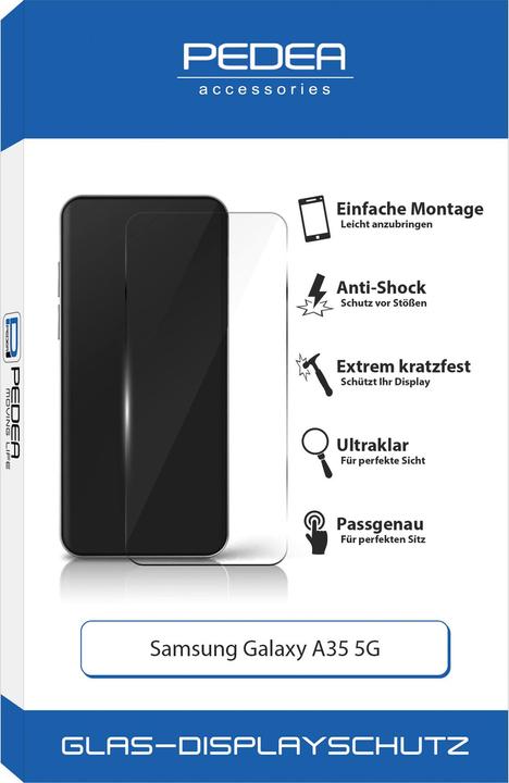 Actual product image Pedea Glass screen protector (1 Piece, Samsung Galaxy A35)