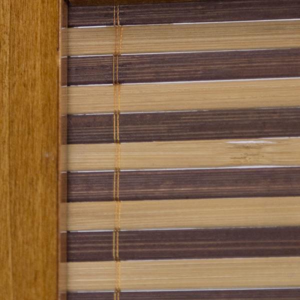Actual product image Homestyle4u 6-panel wooden screen bamboo brown