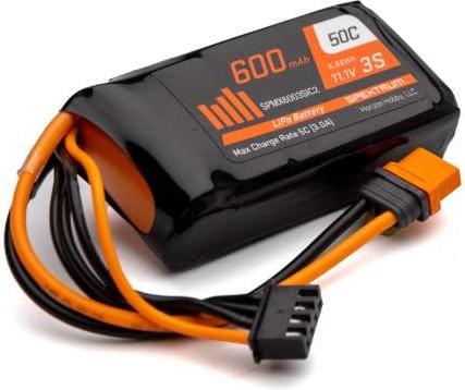 Produktbild Spektrum 11.1V 600mAh 3S 50C LiPo Battery: IC2 (11.10 V, 600 mAh)