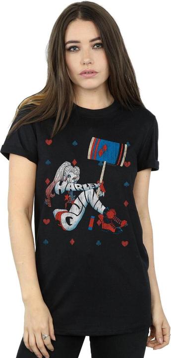 Immagine prodotto Harley Quinn Playing Card Suit Maglietta Ampia Donna (XL)