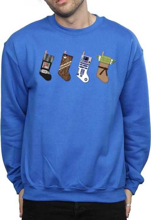 Actual product image Star Wars Mens Christmas Stockings Sweatshirt (XL)