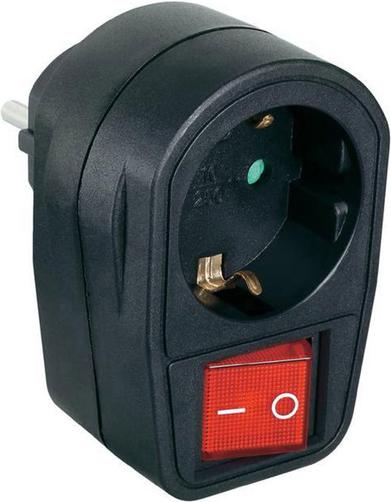 Produktbild Renkforce 1296317 Schaltbare Zwischensteckdose 2polig Schwarz (2 x, 2-Polig)