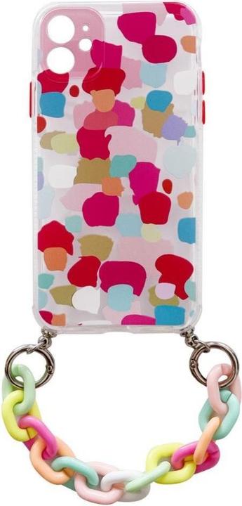 Immagine prodotto Hurtel Custodia a catena colorata cover elastica flessibile in gel con ciondolo a catena per iPhone XS /