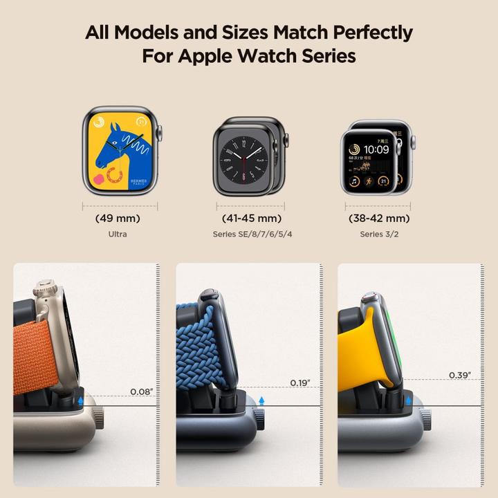 Produktbild Joyroom JR-WQW03 kabelloses Ladegerät für Apple Watch Smartwatches – Schwarz