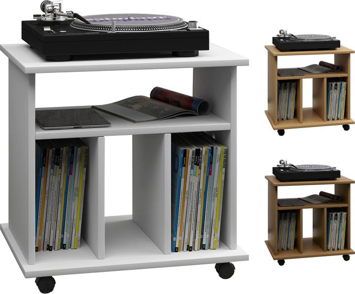 Produktbild VCM Holz Schallplatten Beistelltisch Retal (60 x 45 x 59 cm)