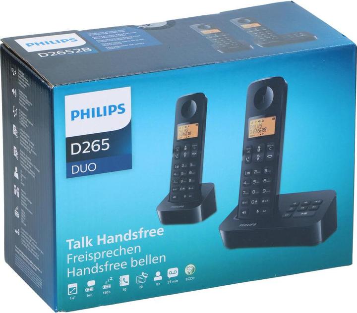 Immagine prodotto Philips D2652B/01 Telefono cordless con segreteria telefonica