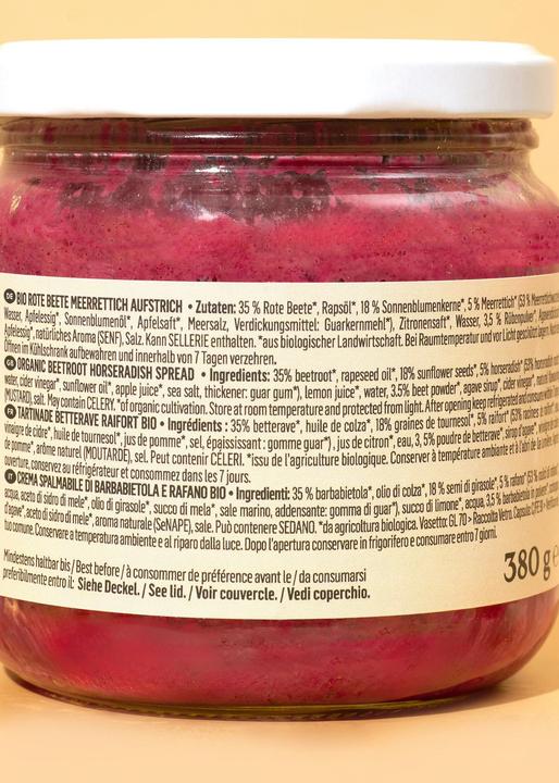 Nährwerte und Zutaten KoRo Bio Rote Bete Meerrettich Aufstrich (2280 g)