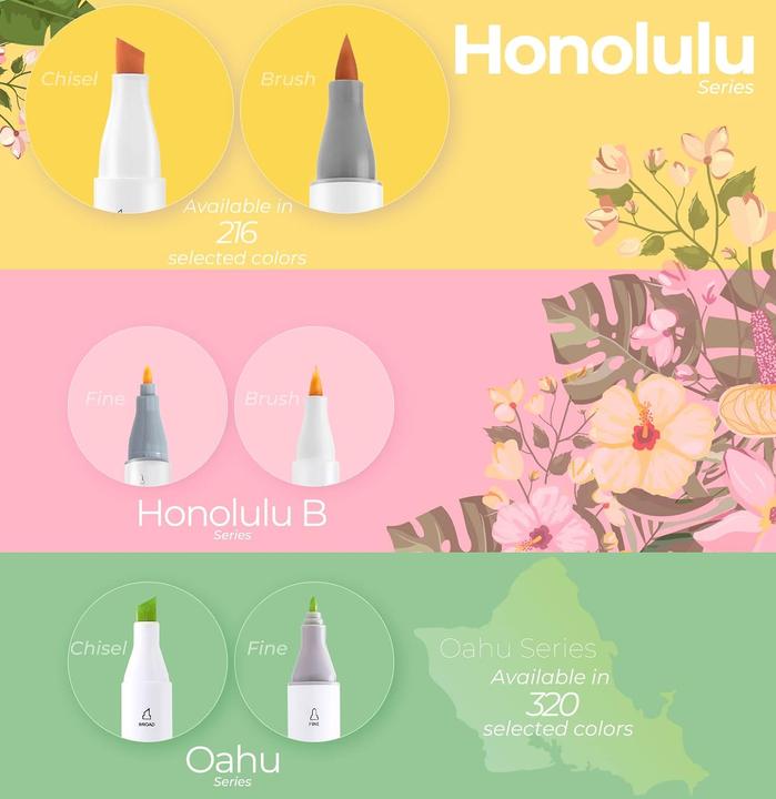 Image du produit Ohuhu Marqueurs artistiques (Multicolore, 120 x)